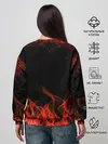 Женский свитшот / Череп и огонь