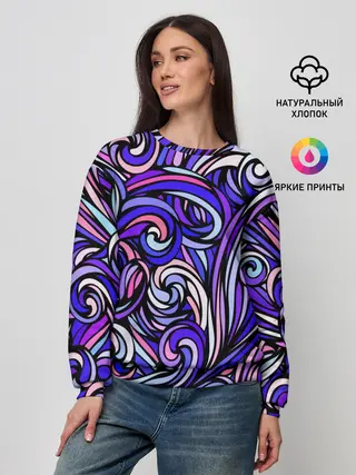 Женский свитшот / Волны