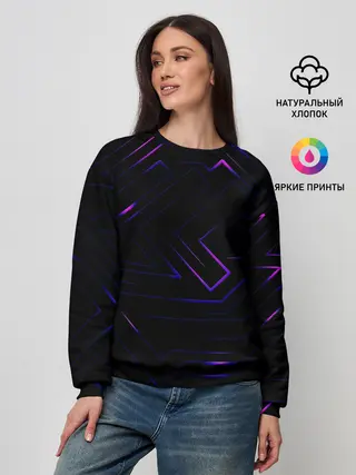 Женский свитшот / Неоновая абстракция