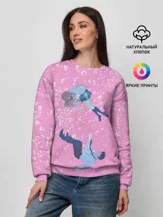 Женский свитшот / Нисимия и Ишида парят в воздухе