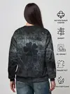 Женский свитшот / Лицо Астера на состаренном черном фоне