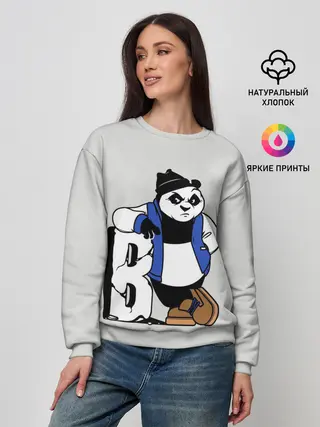 Женский свитшот / Серьёзная Панда