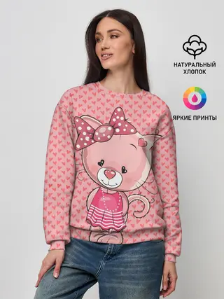 Женский свитшот / Котенок