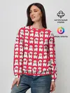 Женский свитшот / Мишки в шарфиках