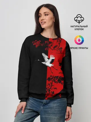 Женский свитшот / ЖУРАВЛЬ