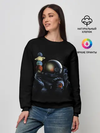 Женский свитшот / Астронавт мороженкой