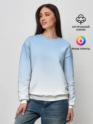 Женский свитшот / Небесно-голубой градиент