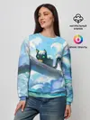 Женский свитшот / Снежный котенок