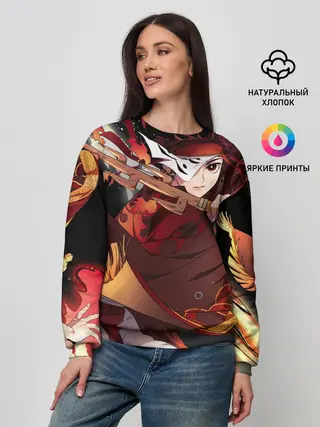 Женский свитшот / КЛИНОК РАССЕКАЮЩИЙ ДЕМОНОВ