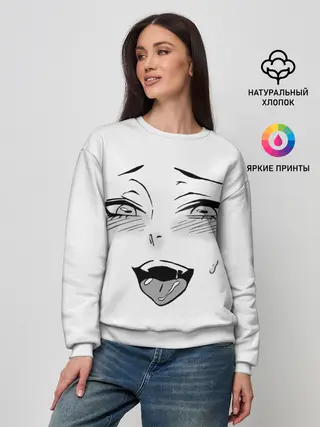 Женский свитшот / Ахегао личико