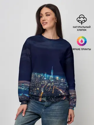 Женский свитшот / Ночной город