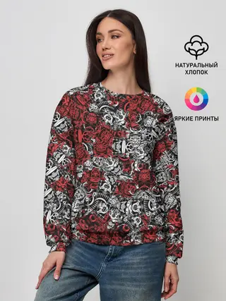 Женский свитшот / Красные и Белые самураи