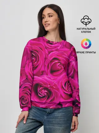 Женский свитшот / Розы