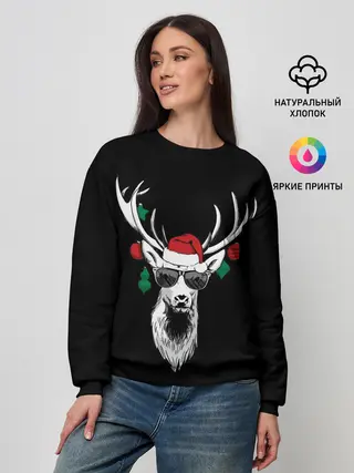 Женский свитшот / Рождественский Олень