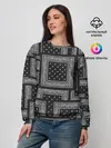 Женский свитшот / 3D Бандана v.black