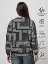 Женский свитшот / 3D Бандана v.black