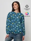 Женский свитшот / Снежинки