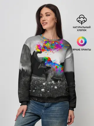 Женский свитшот / Слон