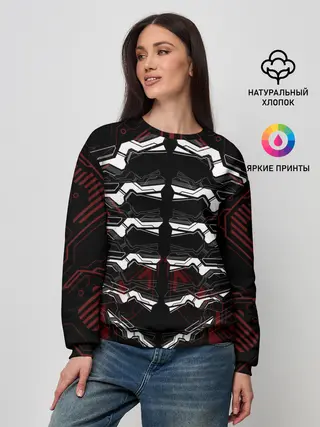 Женский свитшот / Цифровой киберскелет