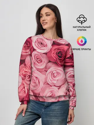 Женский свитшот / Розовые Розы