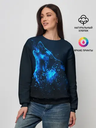 Женский свитшот / Космический Волк