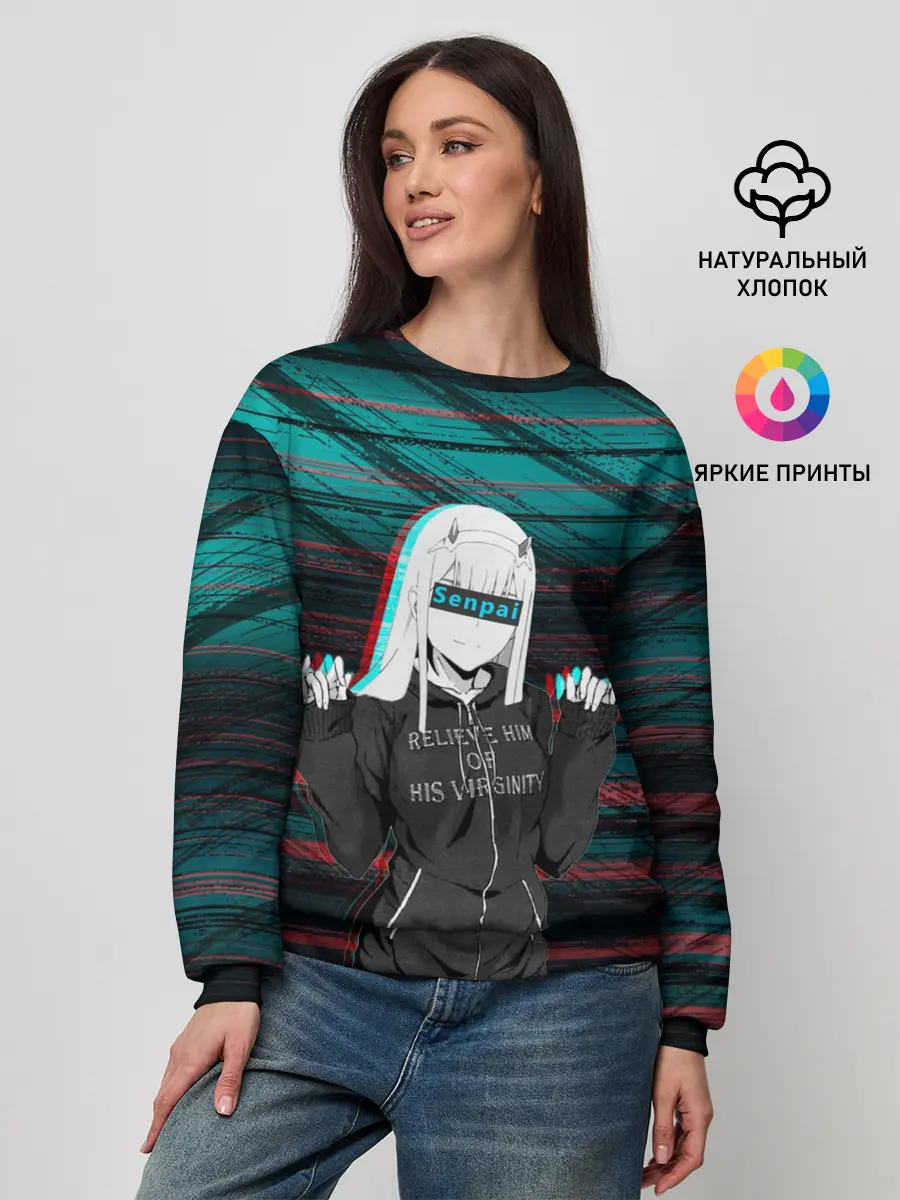 Женский свитшот / Zero Two Glitch