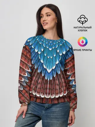 Женский свитшот / оперение: сойка