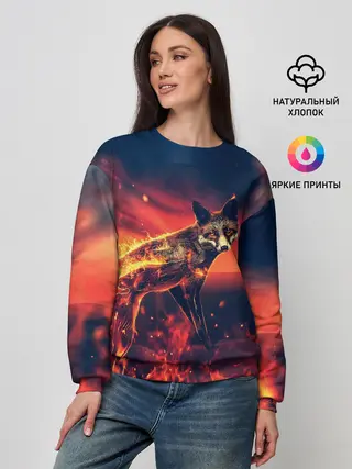 Женский свитшот / Огненная лиса