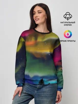 Женский свитшот / Северное сияние