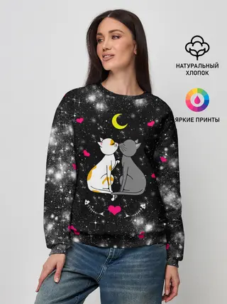 Женский свитшот / Кошачья Любовь