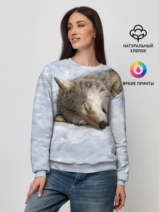 Женский свитшот / Спящий Волк