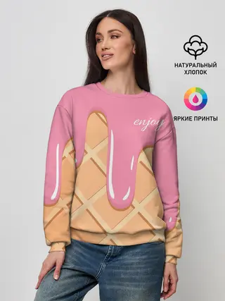 Женский свитшот / Мороженое Рожок