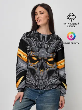 Женский свитшот / Череп дьявола