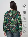 Женский свитшот / Лесные листочки цветочки