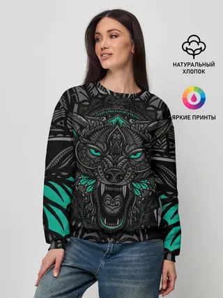 Женский свитшот / Рисунок волк
