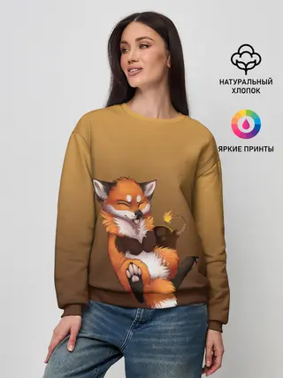 Женский свитшот / Взрывной характер милого лиса