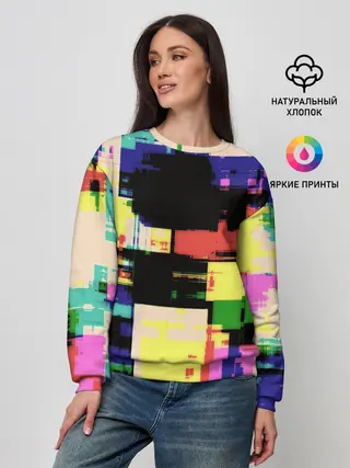 Женский свитшот / Глитч
