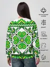 Женский свитшот / Славянский Узор Зеленый