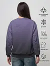 Женский свитшот / черный кот на фиолетовом
