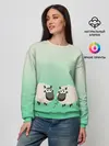 Женский свитшот / две овечки пасутся на лугу
