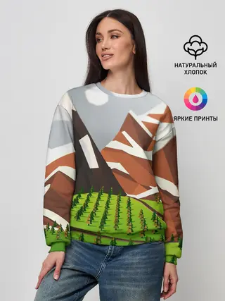 Женский свитшот / Горы