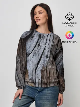 Женский свитшот / Древесная кора