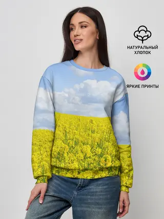 Женский свитшот / Желтый цвет весны