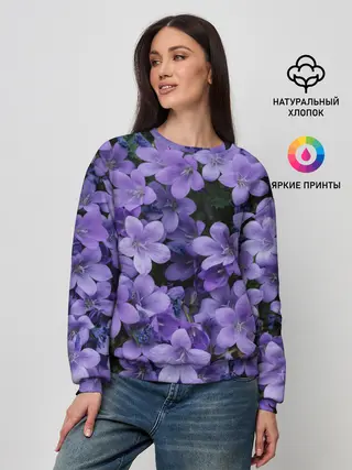 Женский свитшот / Фиолетовый цвет весны