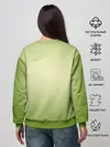 Женский свитшот / Билли Айлиш на зеленом фоне