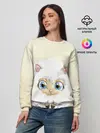 Женский свитшот / Мультяшная овечка облако