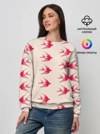 Женский свитшот / Синицы