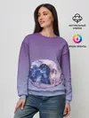 Женский свитшот / кот звездное небо спит