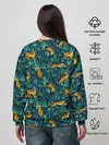 Женский свитшот / Паттерн из Тигров и Растений