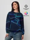 Женский свитшот / 3D ПЛИТЫ | НЕОНОВЫЕ ПЛИТЫ